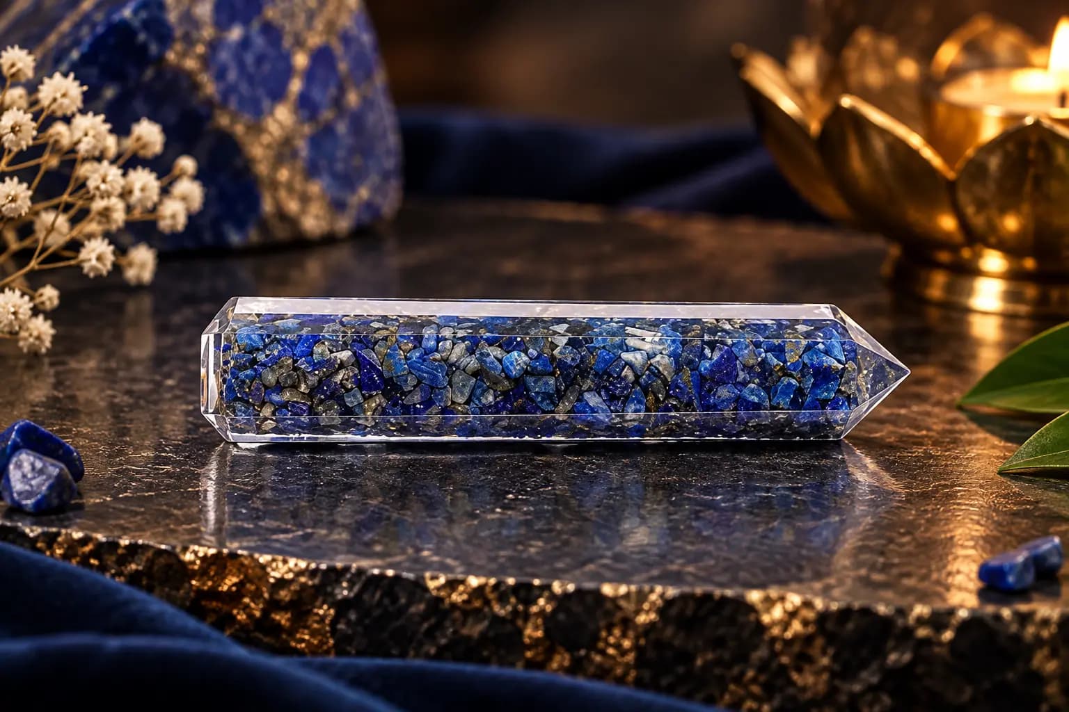 Lapis Lazuli Crystal Healing Wand