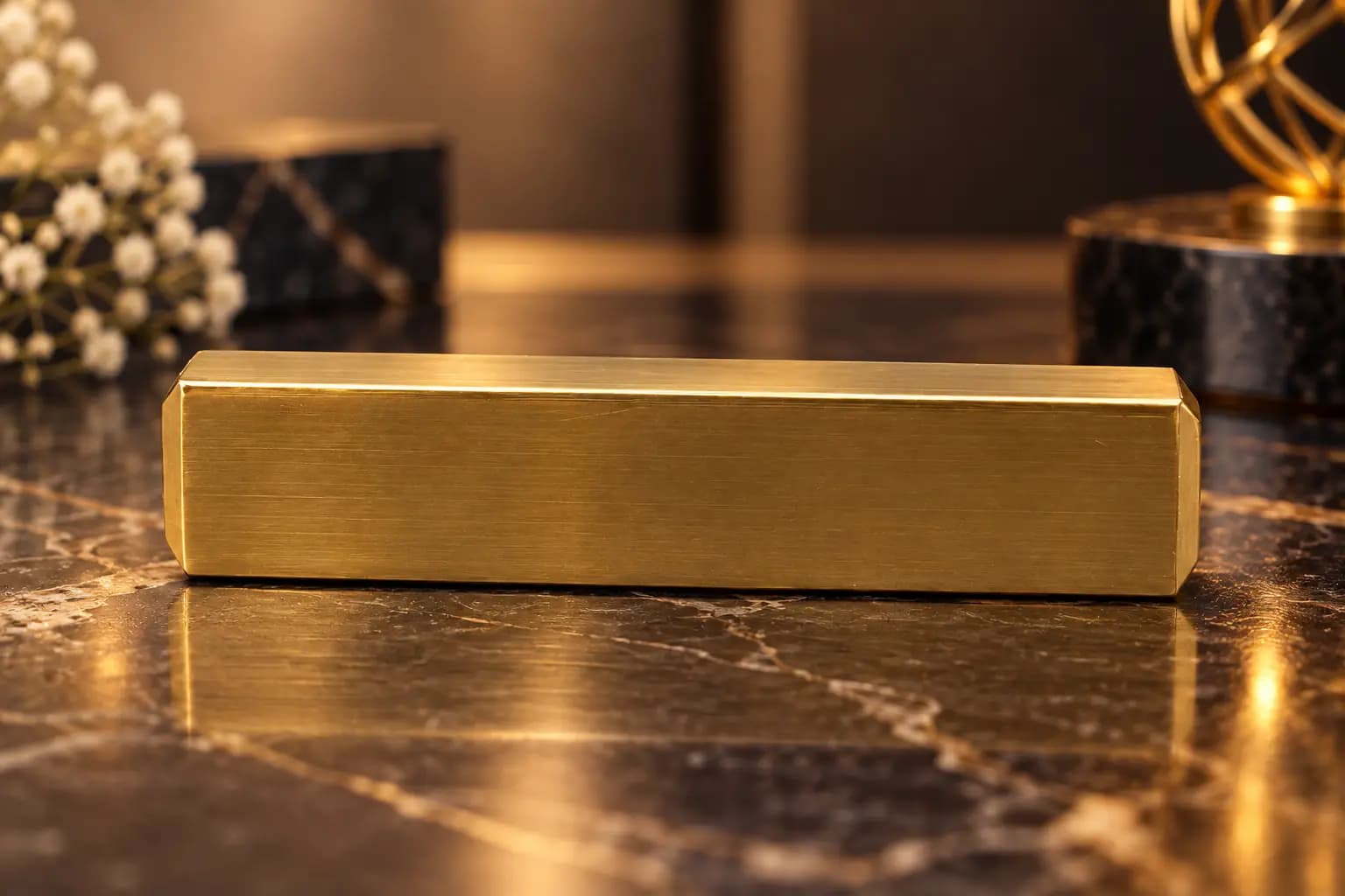 Brass Gold-Finish Vastu Ingot