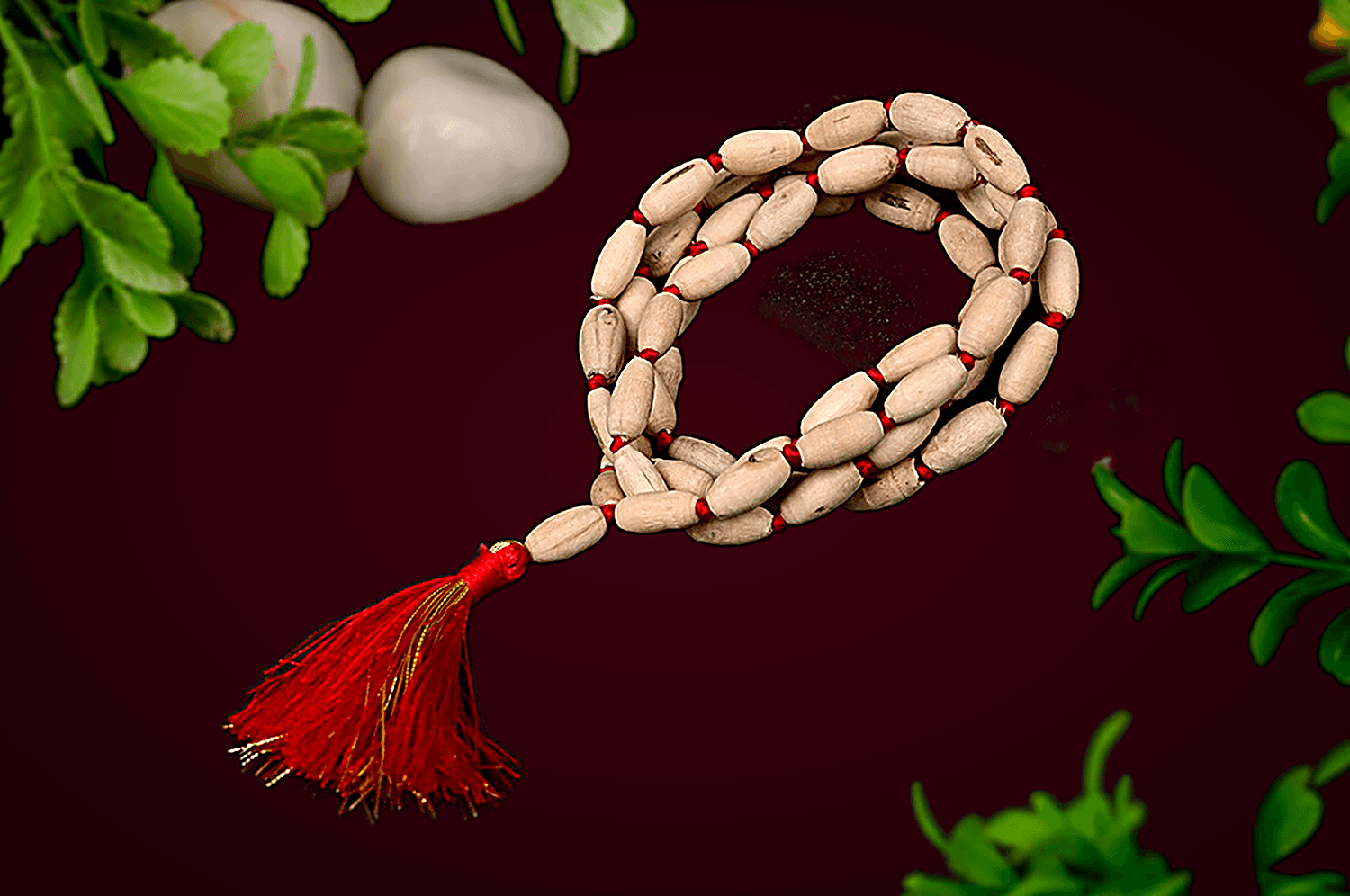 Designer Tulsi Mala with Hanuman Pendant
