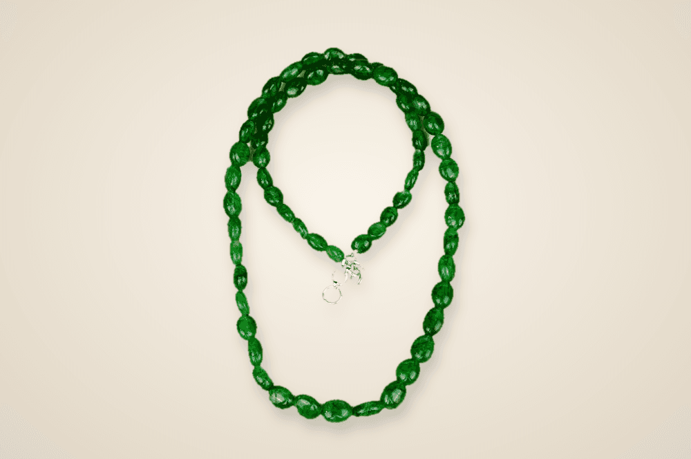 Emerald Oval Beads Necklace