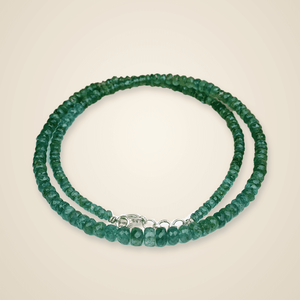 Emerald Faceted Beads Necklace
