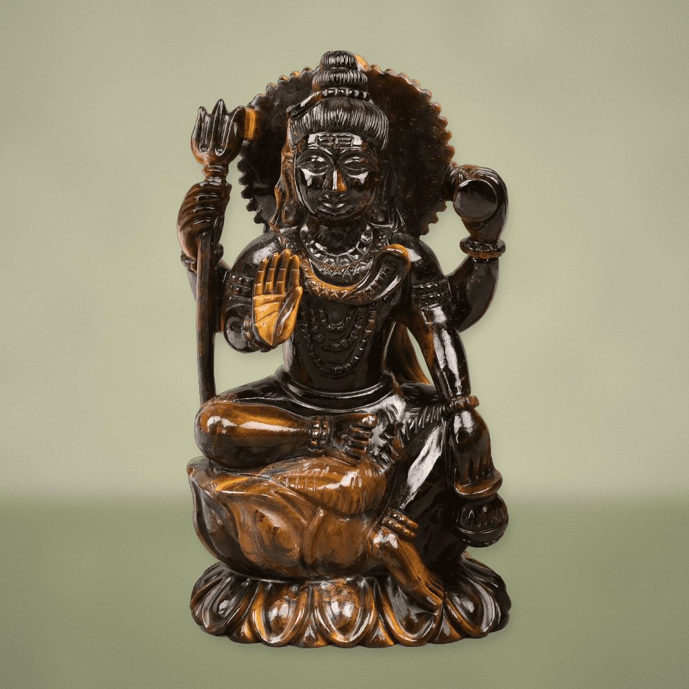 Tiger Eye Shiva Idol - 896 gms